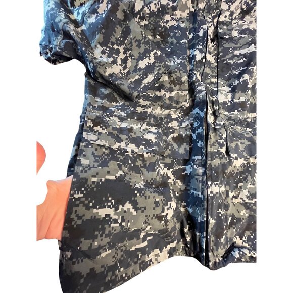 US Navy NWU Gore-Tex Cold Weather Digital Camouflage Parka Large Long Mens - Picture 7 of 16
